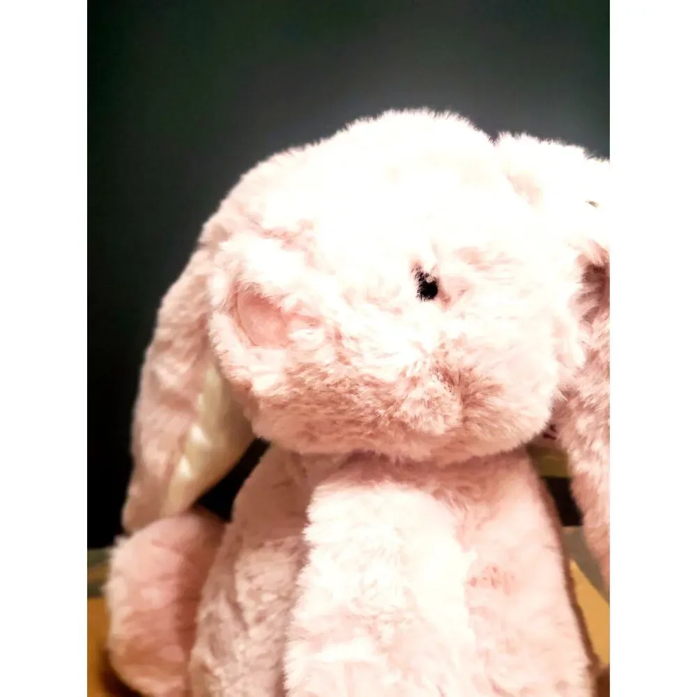 Pink Bunny Stuffed Animal Toy gift Rabbit long floppy ears Wreath Easter basket